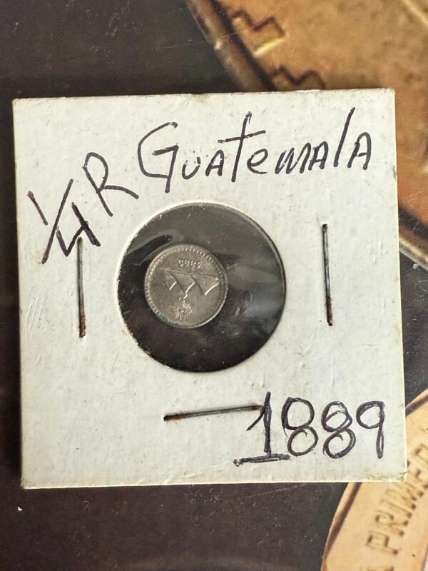 1/4 de Real Guatemala 1889 Plata .835 1.1cm 0.76gr - Image 3