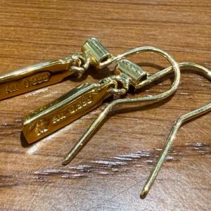 Aretes de Oro Ley Au .999 24k Lingote Marca Mo.