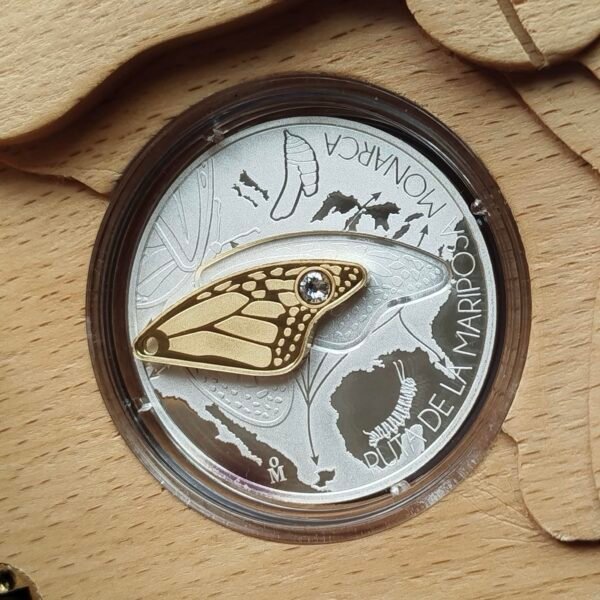 Set 1 Onza Mariposa Monarca 2014 Dije Ala UNC Mo.