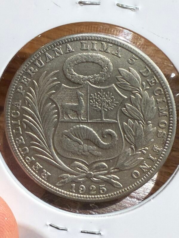 1 Sol Plata 1925 Lima Perú Llama 🦙 - Image 2