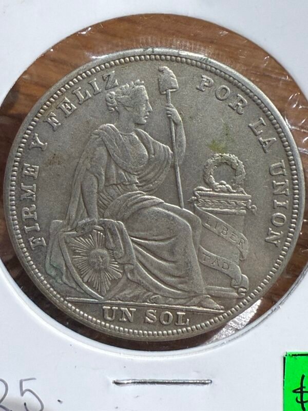 1 Sol Plata 1925 Lima Perú Llama 🦙