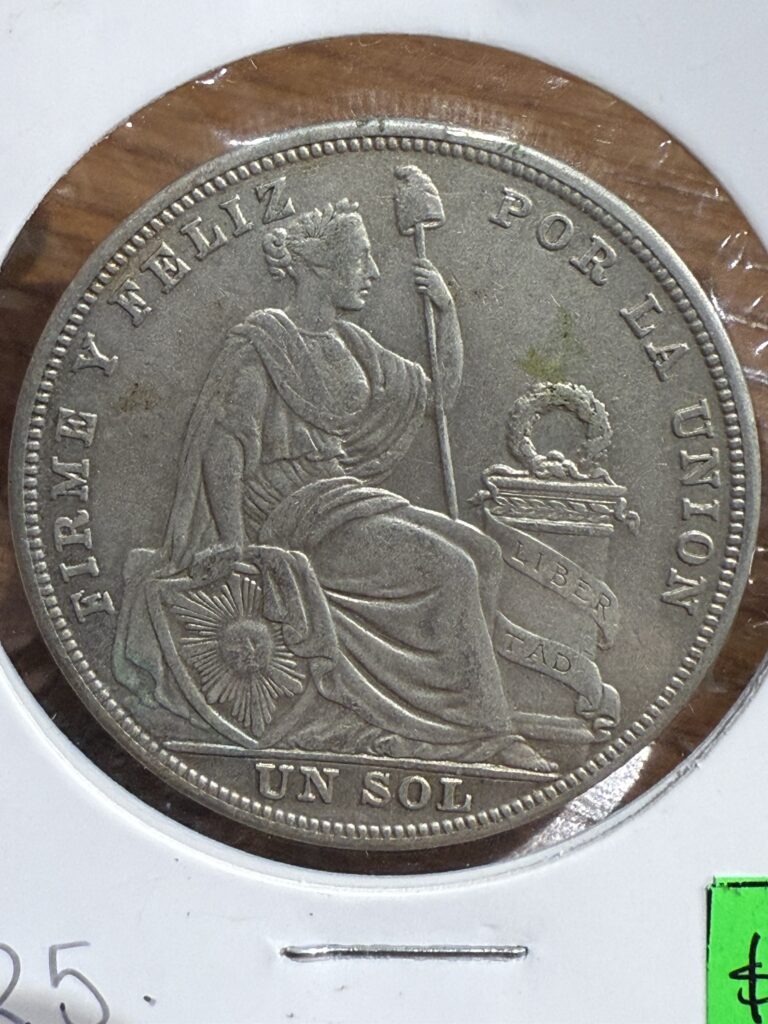1 Sol Plata 1925 Lima Perú Llama 🦙