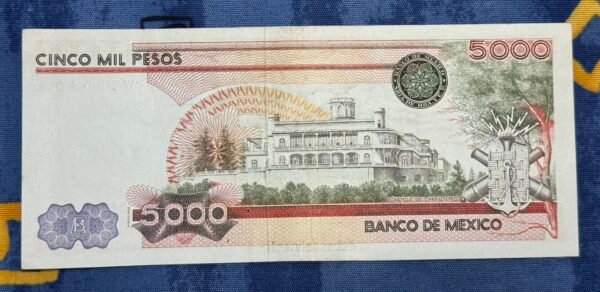 Billete $5000 Pesos Niños Héroes 1983 UNC - Image 3
