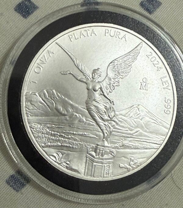 1 Onza Libertad Plata Pura Fina Ley .999 Año 2024
