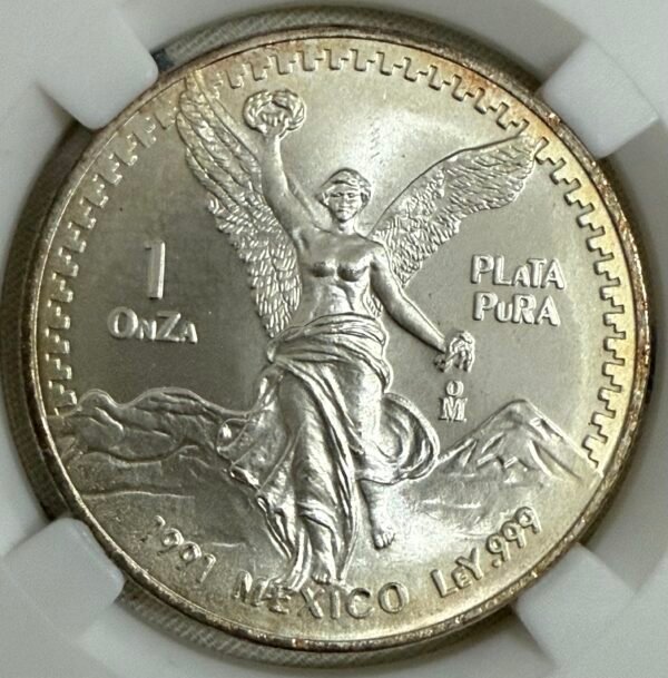 OnZa Libertad 1991 Tipo 2 Mula Plata .999 | RARA - Image 2