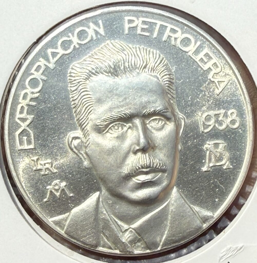 Ofertas 🔥 106 Lázaro Cárdenas Expropiación Petrolera 1938 Plata .925 PEMEX 1978