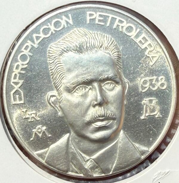 Lázaro Cárdenas Expropiación Petrolera 1938 Plata .999 PEMEX 1978