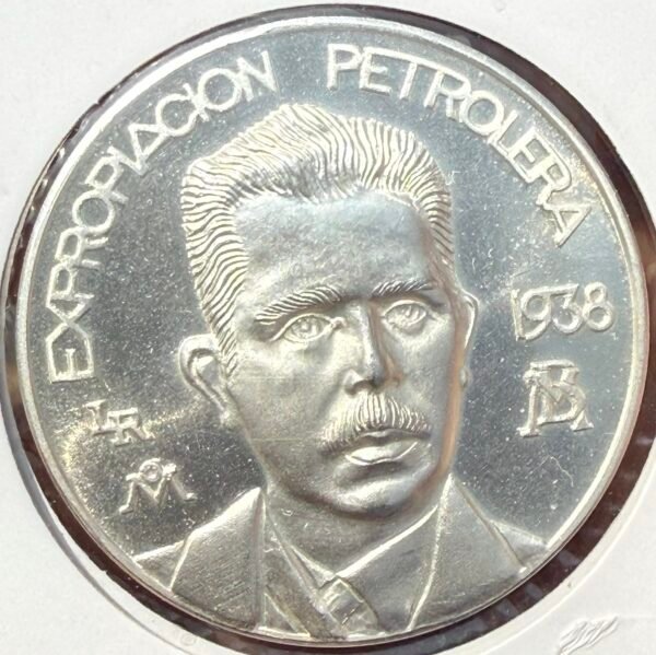 Lázaro Cárdenas Expropiación Petrolera 1938 Plata .999 PEMEX 1978 - Image 2