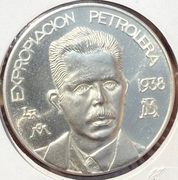 Lázaro Cárdenas Expropiación Petrolera 1938 Plata .999 PEMEX 1978 - Image 3