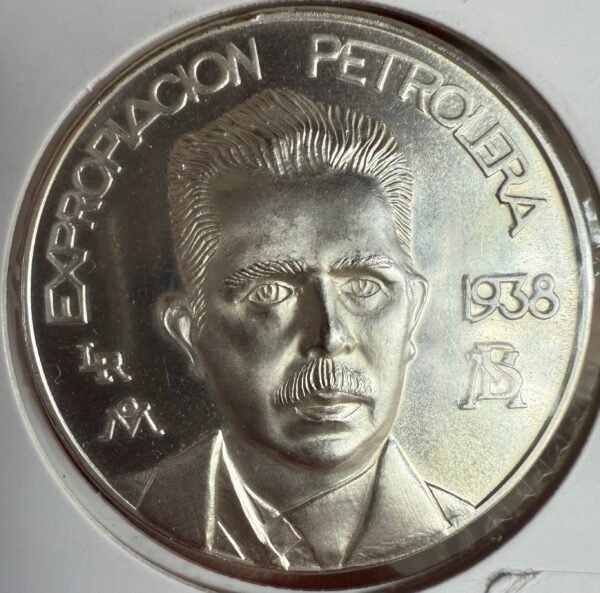 Lázaro Cárdenas Expropiación Petrolera 1938 Plata .999 PEMEX 1978 - Image 5