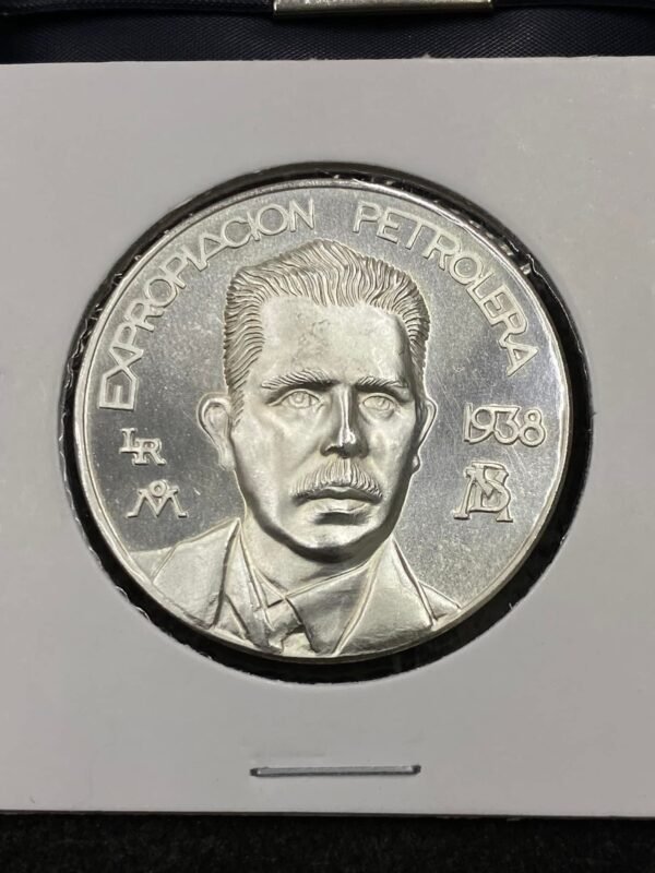 Lázaro Cárdenas Expropiación Petrolera 1938 Plata .925 PEMEX 1978 - Image 6
