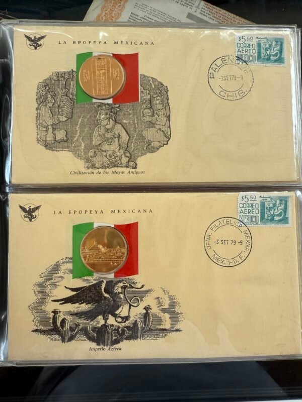Álbum Epopeya Mexicana Plata .999 25 Sobres Franklin Mint - Image 30