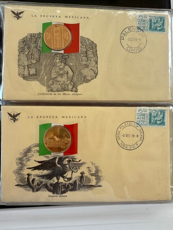 Álbum Epopeya Mexicana Plata .999 25 Sobres Franklin Mint - Image 29