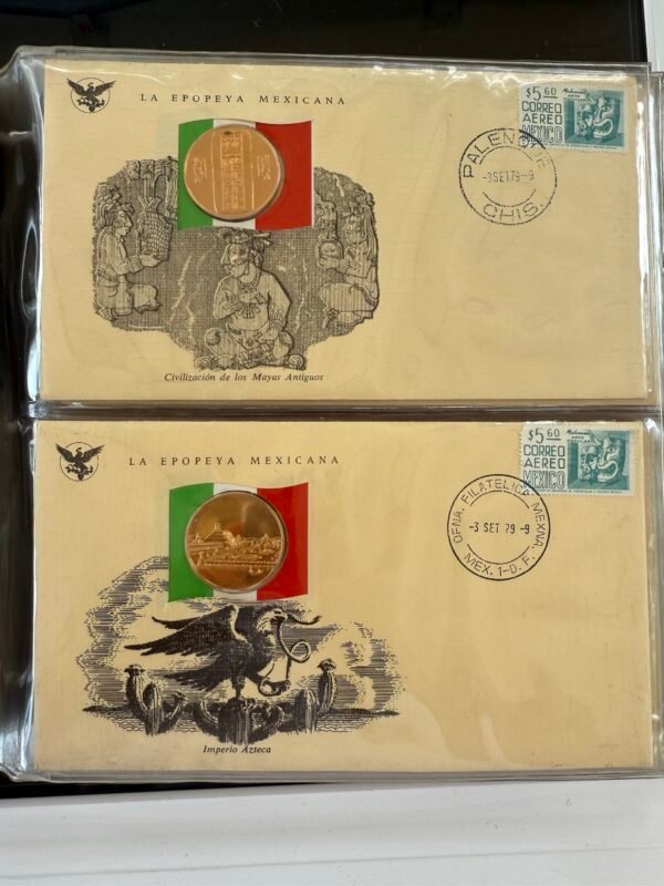 Álbum Epopeya Mexicana Plata .999 25 Sobres Franklin Mint - Image 28