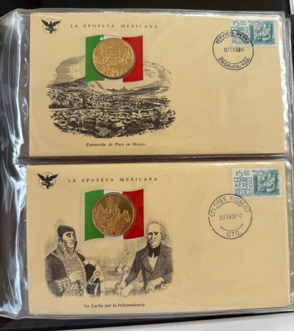 Álbum Epopeya Mexicana Plata .999 25 Sobres Franklin Mint - Image 22