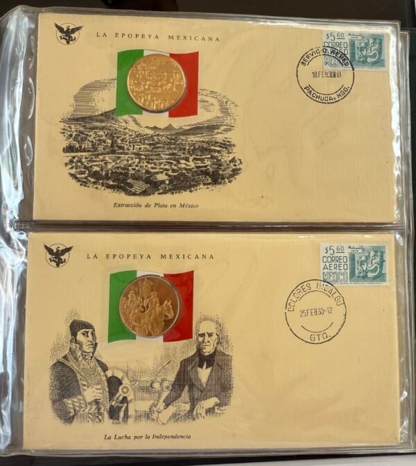 Álbum Epopeya Mexicana Plata .999 25 Sobres Franklin Mint - Image 21