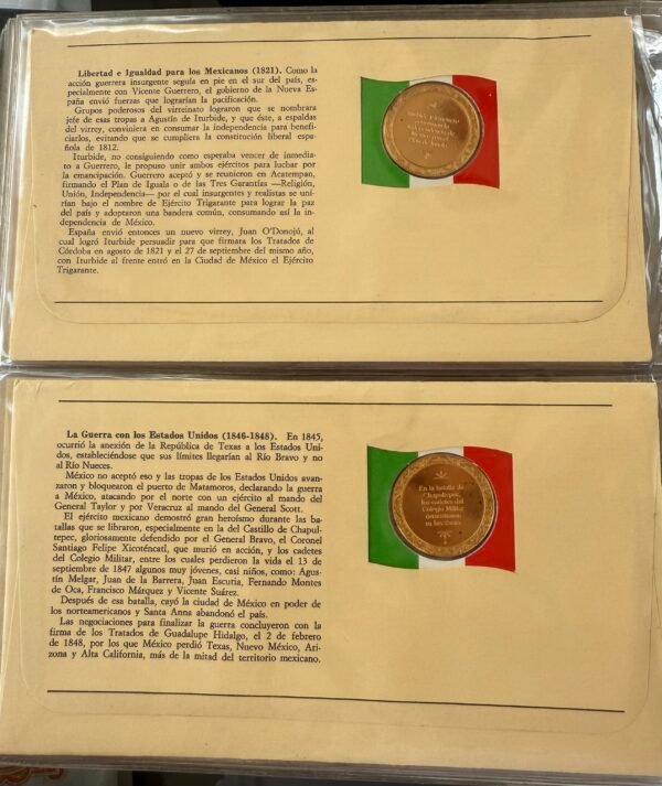 Álbum Epopeya Mexicana Plata .999 25 Sobres Franklin Mint - Image 18