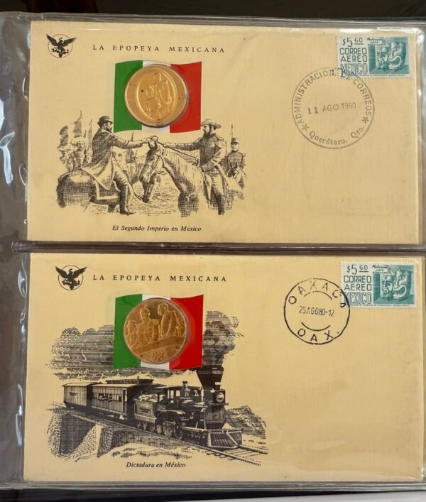 Álbum Epopeya Mexicana Plata .999 25 Sobres Franklin Mint - Image 14