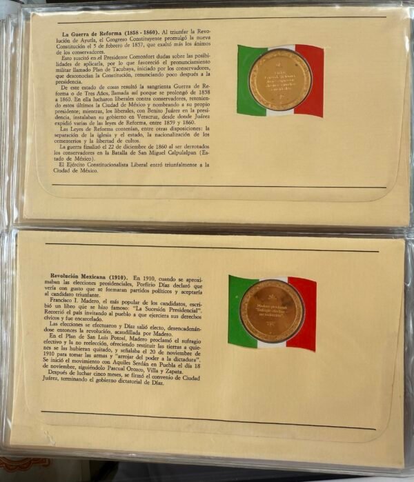 Álbum Epopeya Mexicana Plata .999 25 Sobres Franklin Mint - Image 11