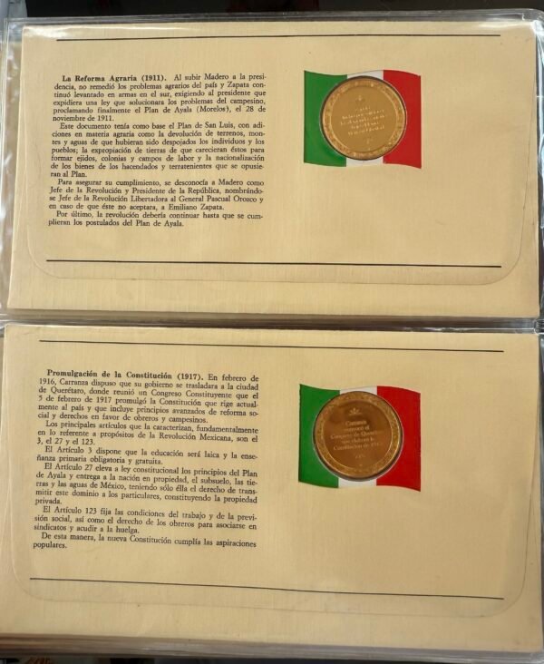 Álbum Epopeya Mexicana Plata .999 25 Sobres Franklin Mint - Image 9