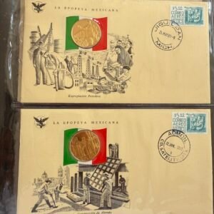 Álbum Epopeya Mexicana Plata .999 25 Sobres Franklin Mint