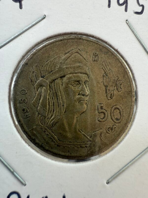 50 Centavos 1950 Plata .300 México Mo.