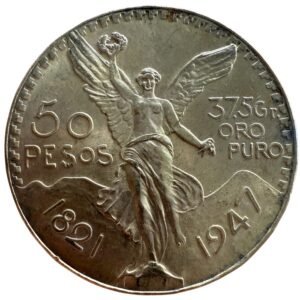 $50 Pesos Centenario 1947 37.5Gr Oro Puro | Ley 0.900 l Mo. México | Ángel de la Independencia