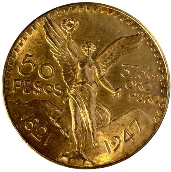 $50 Pesos Centenario 1947 37.5Gr Oro Puro | Ley 0.900 l Mo. México | Ángel de la Independencia