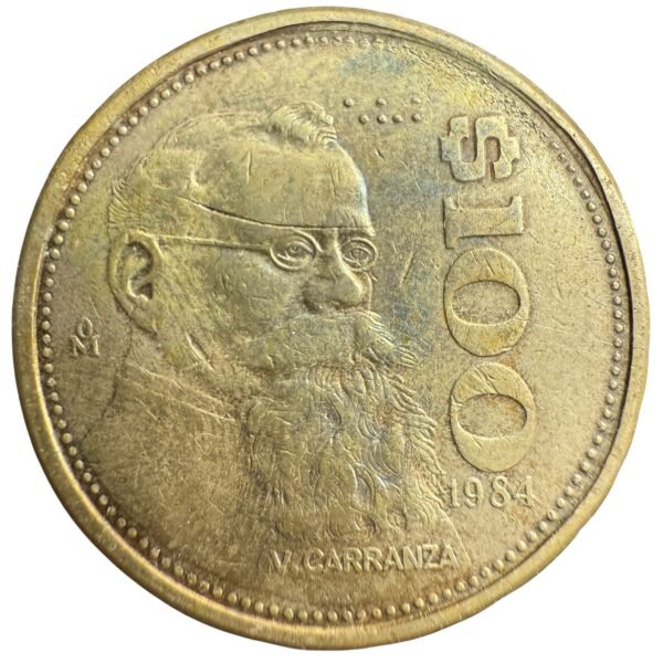 100 Pesos Carranza 1984 México Mo. | ERROR