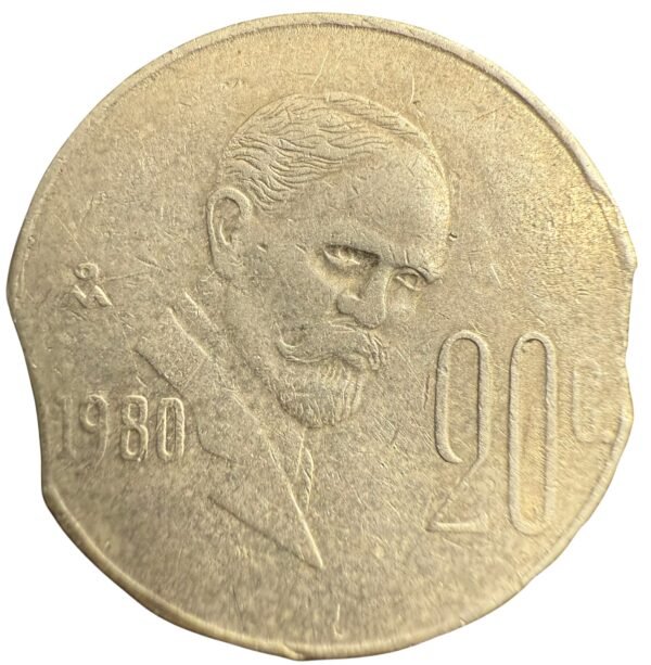 20 Centavos 1980 México | ERROR