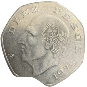 $10 Pesos 1979 Hidalgo México | ERROR