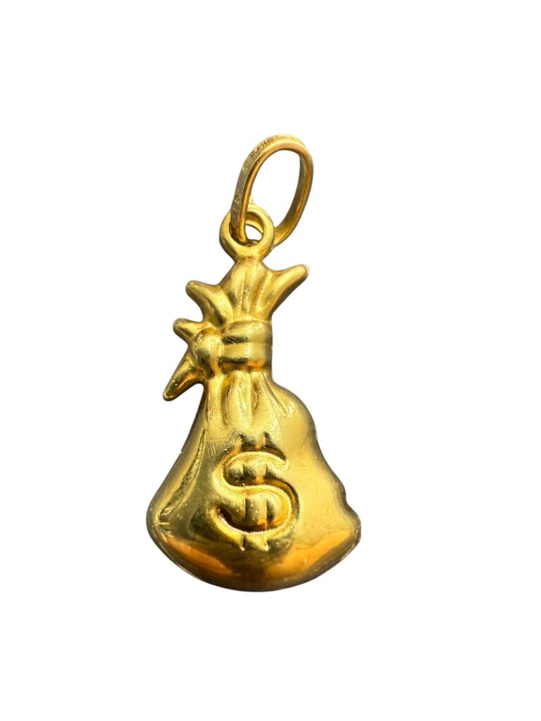 Ofertas 🔥 39 Dije de saco de oro 14k