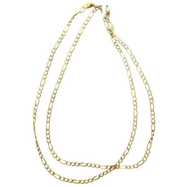 Cadena de Oro 14K 3x1 Tipo Fígaro 60cm - Image 2