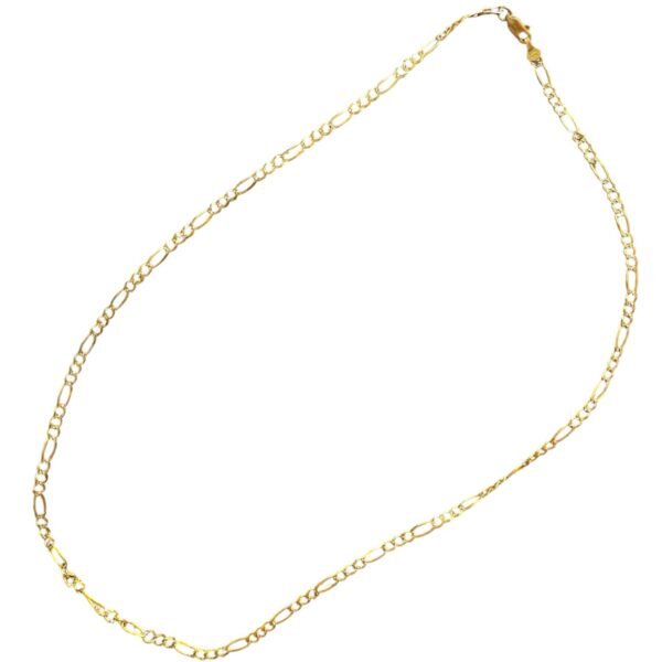 Cadena de Oro 14K 3x1 Fígaro 55cm - Image 2