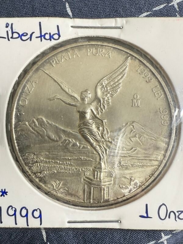 Onza Libertad 1999 Plata Pura .999 Fecha Clave Rara - Image 3