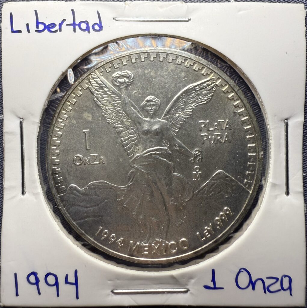 Onza Libertad Año 1994 Plata Pura .999 400,000 Tiraje México