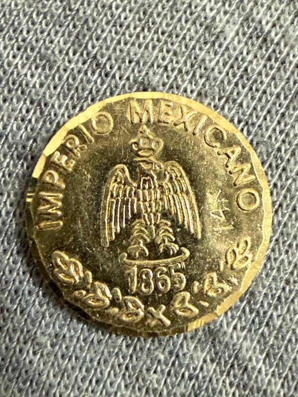 Lagrimita Maximiliano Emperador Oro 14K Imperio Mexicano - Image 2