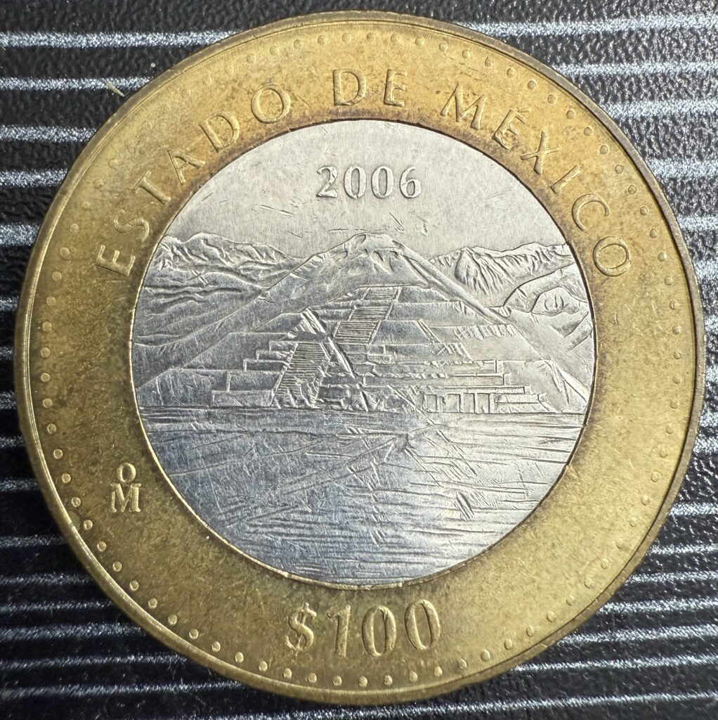 Ofertas 🔥 58 100 Pesos Estado de México Segunda Fase Plata .925 Año 2006