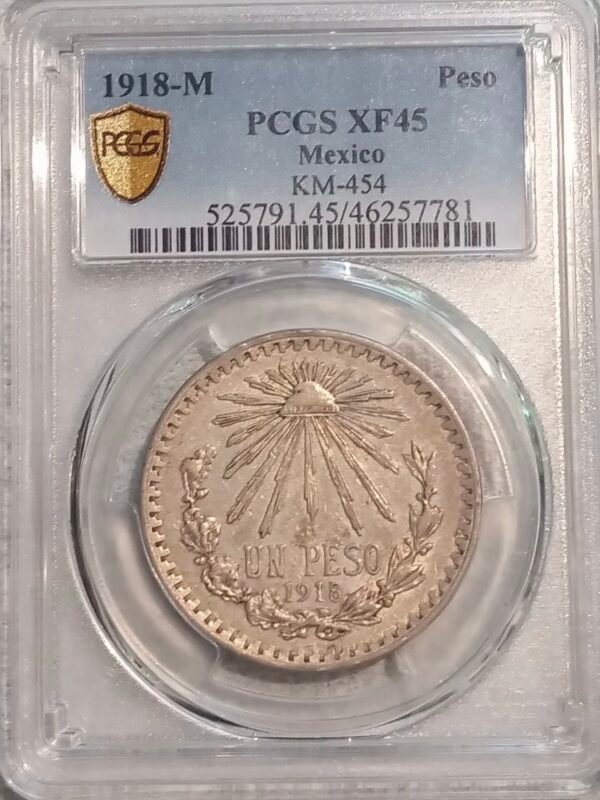 Peso Resplandor 1918 PCGS XF45 Plata 0.800 | Rara
