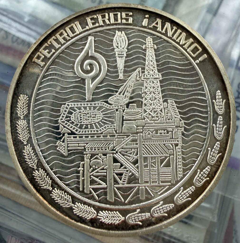 Productos Destacados ⭐ 174 Medalla 49 Aniversario 1938-1987 PEMEX SRTPRM Plata