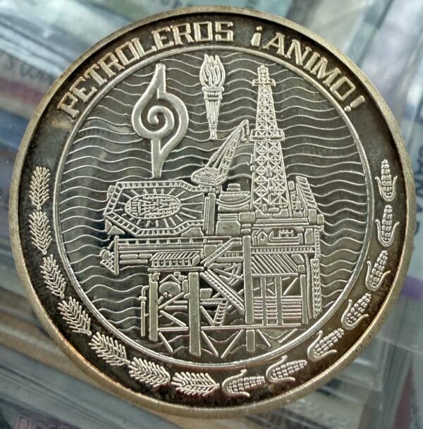 Medalla 49 Aniversario 1938-1987 PEMEX SRTPRM Plata