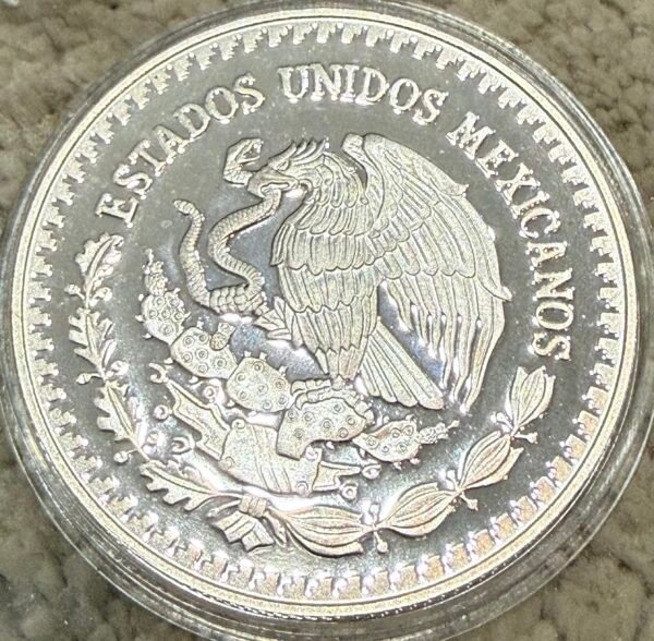 Media Onza Libertad 2018 Espejo Plata Pura Fina 999 México Mo. - Image 2