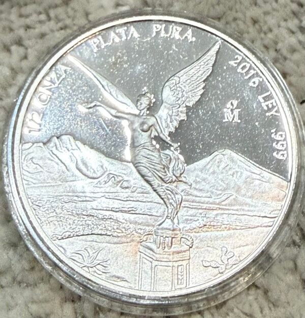 1/2 Onza Libertad Proof 2016 Plata Pura .999