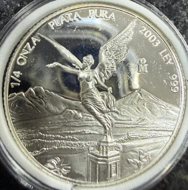 ¼ Onza Libertad Proof 2003 Plata Pura .999 México Mo.