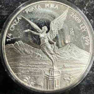 1/4 Onza Libertad 2009 Espejo Plata Pura Ley .999