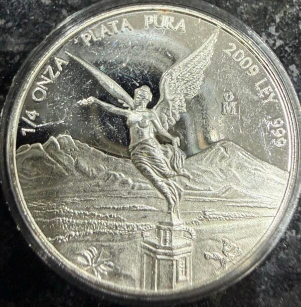 1/4 Onza Libertad 2009 Espejo Plata Pura Ley .999