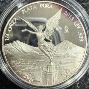 Cuarto de Onza Plata Pura 2013 Ley .999 Mo. México Acabado Espejo