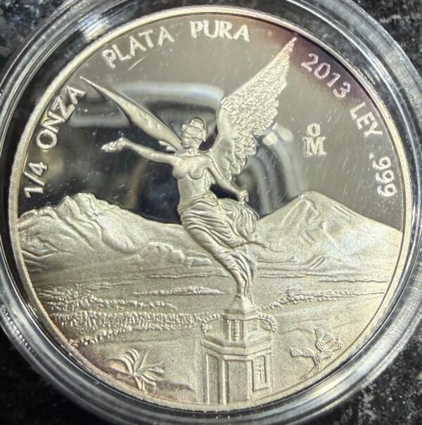 Cuarto de Onza Plata Pura 2013 Ley .999 Mo. México Acabado Espejo