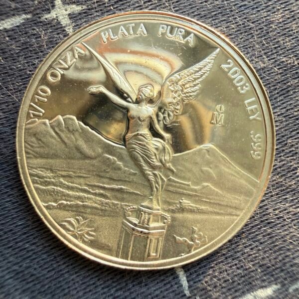 1/10 Onza Libertad Proof Plata Pura Año 2003
