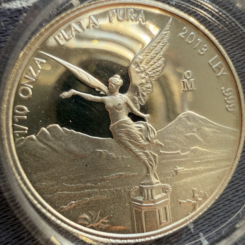 1/10 Onza Libertad Acabado Proof 2013 Plata Pura .999